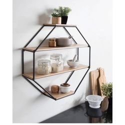 24x24 floating Wall Shelf, Rustic Brown