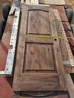 Solid Wood Rustic Door – Arched Panel