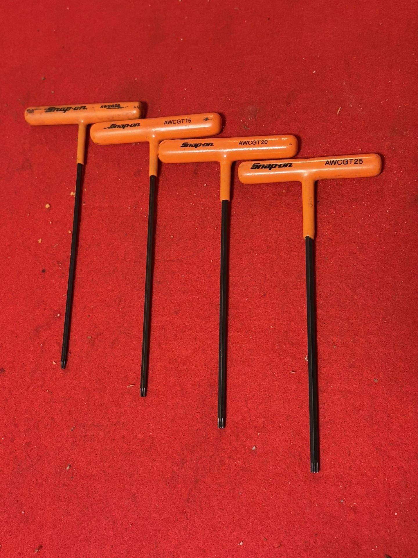 4 Snap On T Handle Torx Wrench Set T8 T15 T20 T25