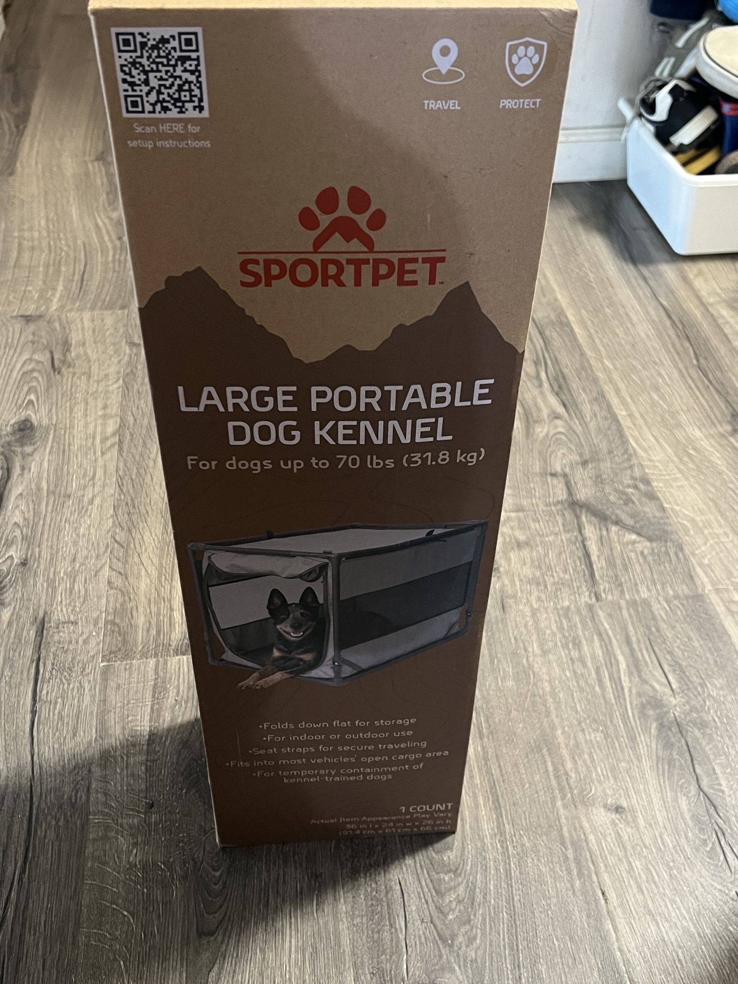 SPORTPET Large Portable Dog Kennel