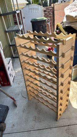 60 bottle wood wine rack