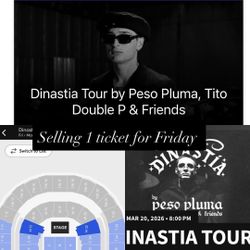 Peso Pluma Concert Ticket For Friday 3/20