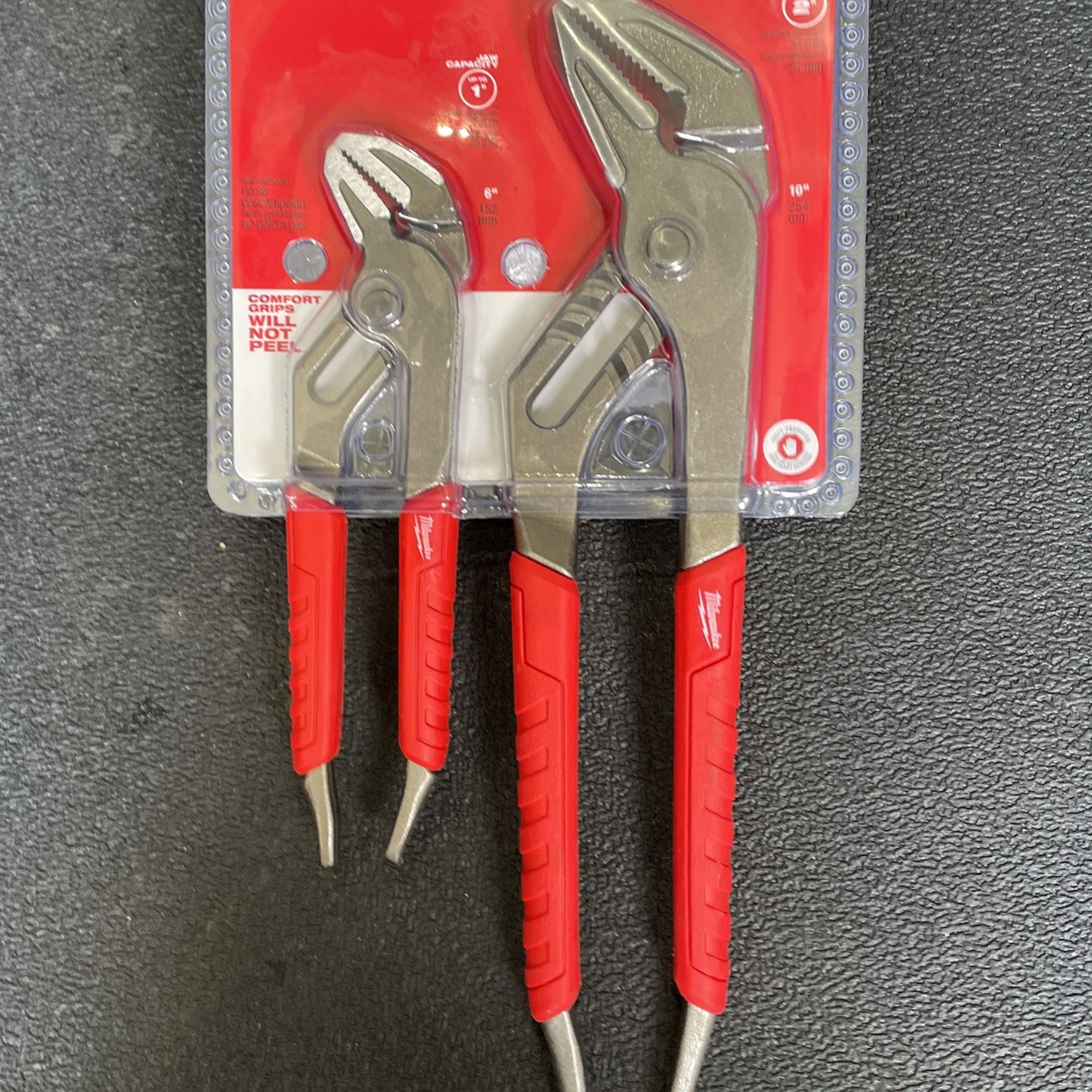 Milwaukee 6 in. and 10 in. Straight-Jaw Pliers Set (2-Piece)