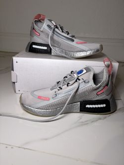 Adidas NMD_R1 Sneakers – Grey / Pink – Size 5 🔥