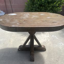 Designer Jacob Maarse Rustic Wood Oval Table Retail $492