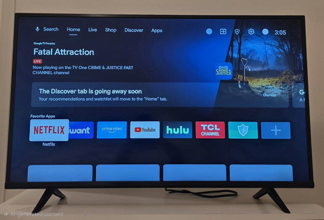 TCL 43 Inch Smart 4K TV With Remote