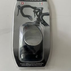 Sprintech Swiss-Made Convex Chrome-Plated Bike Mirror for Drop Bars – Hand-Finished, Adjustable, Reflective Surface, Durable ABS Housing (Black)