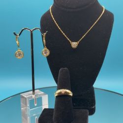# 27. Stunning 3-Piece Moissanite Jewelry Set