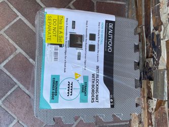 Beautyovo Interlocking Floor Mat Set with Borders