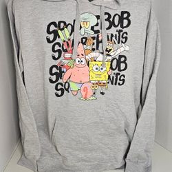 Nickelodeon SpongeBob Characters Graphic Hoodie W Pockets Womens XL