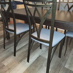 6 Metal Dining Room Chairs