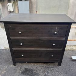 Dark Brown 3-Drawer Dresser