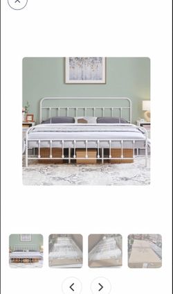 Zinus heavy iron king bed frame