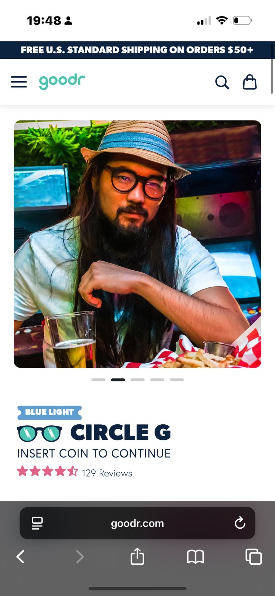 Goodr “Insert Coin To Continue” Blue Light Glasses