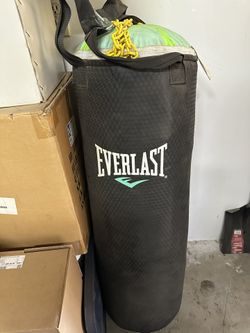 Everlast Everstrike 70 lb Heavy Training Bag with Straps, Neon Green