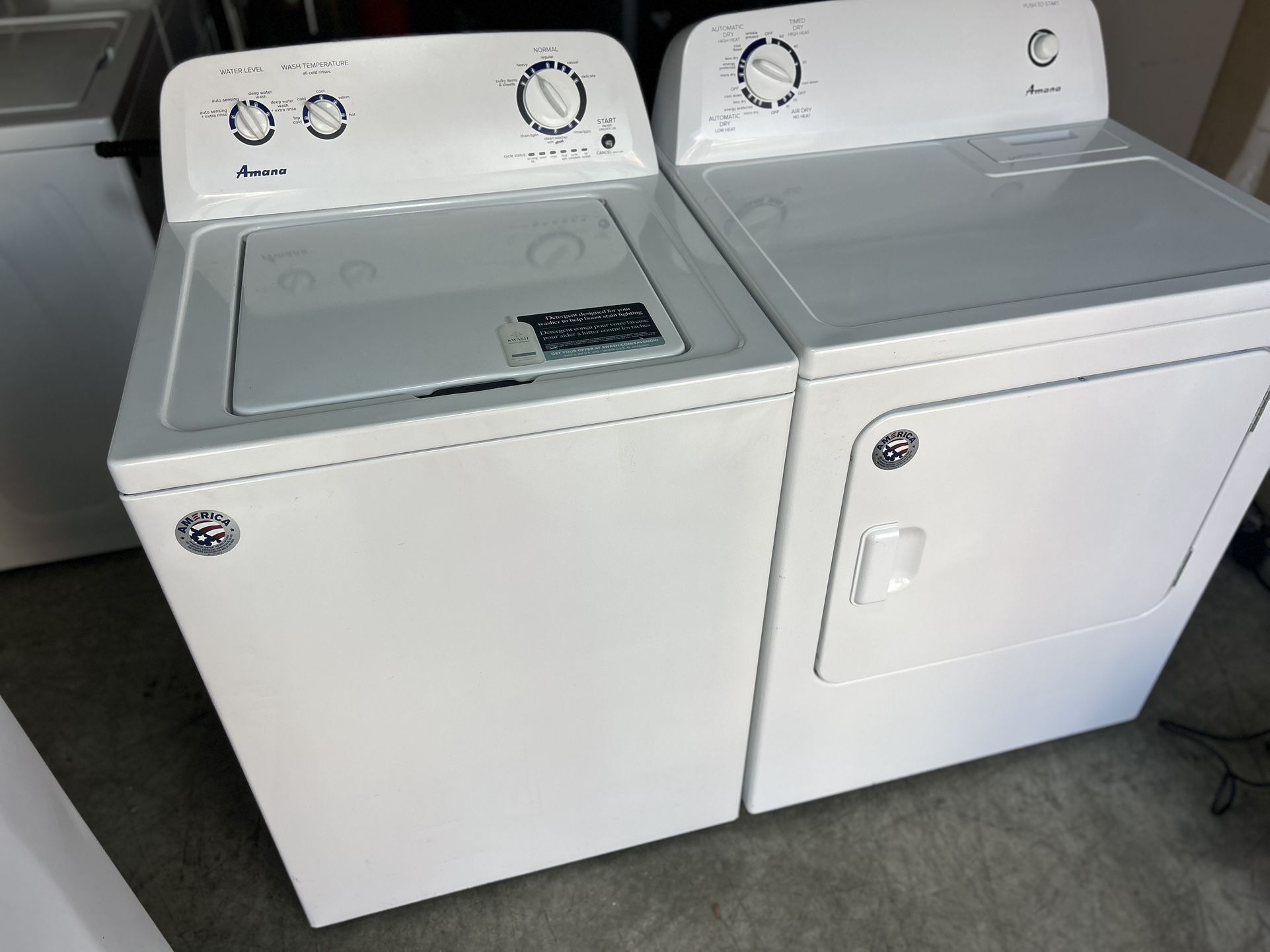 ✨ NICE CLEAN AMANA TOP LOAD WASHER & WHIRLPOOL DRYER SET ✨
