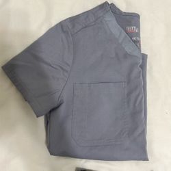 Greys Anatomy Gray Scrub Top Sz XS