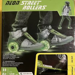 Neon Vybe Heel Skates Street Roller Green for Kids, Zip 89030