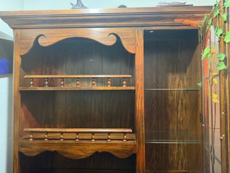 Hutch with glass 2pieces $230 OBO