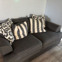 Gray Loveseat 