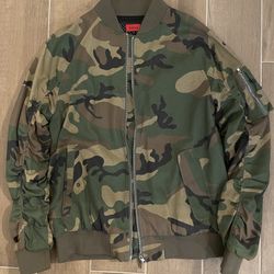 Killion Camo MA-1 Bomber Jacket Mens Large