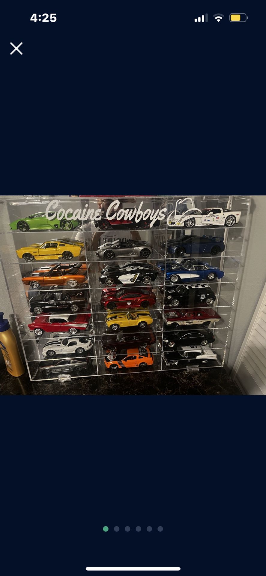 21 Car collectible with clear shelf