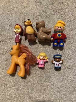 Masha and the bear and other toddlers toys