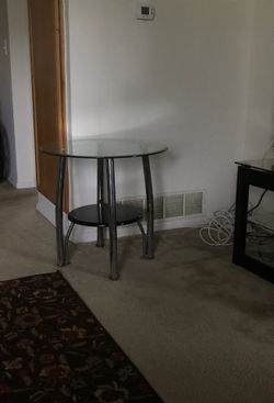 Glass side table