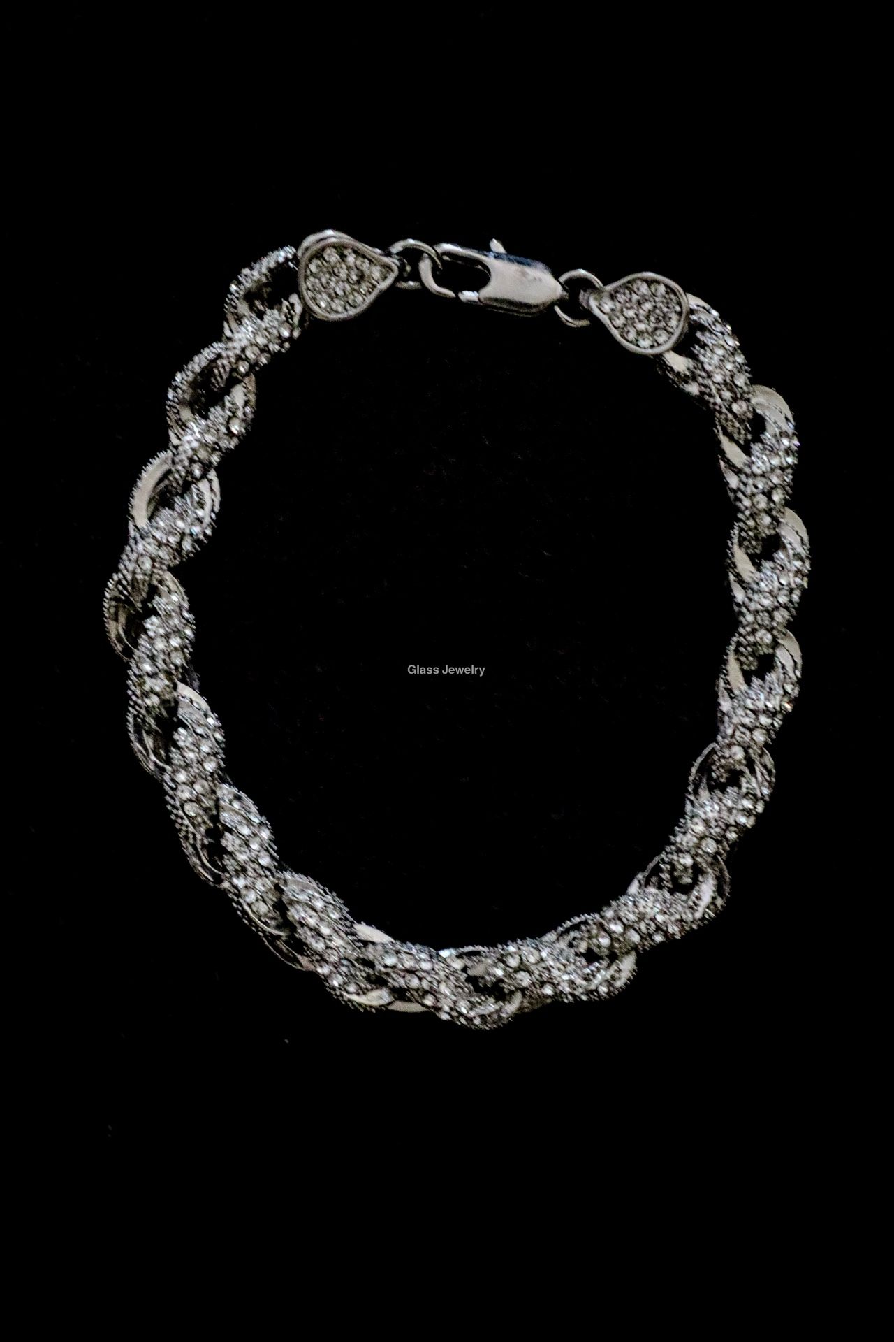 Silver Moissanite Rope Bracelet