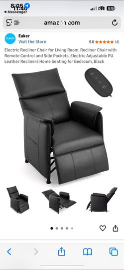 New- Black PU Leather Smart Chair
