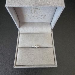 Lightly Worn 14k White Gold Diamond Cluster Ring, Size 6.25