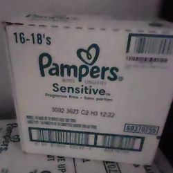 Pampers Sensitive Wipes 16 Pack (1 Box)