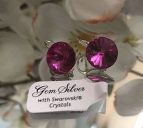 Fuchsia luxury earrings 12mm