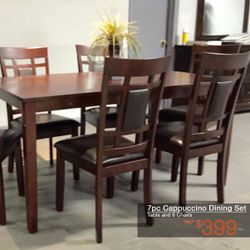 7pc Dining Set.Table And 4 Chairs (Free Delivery )