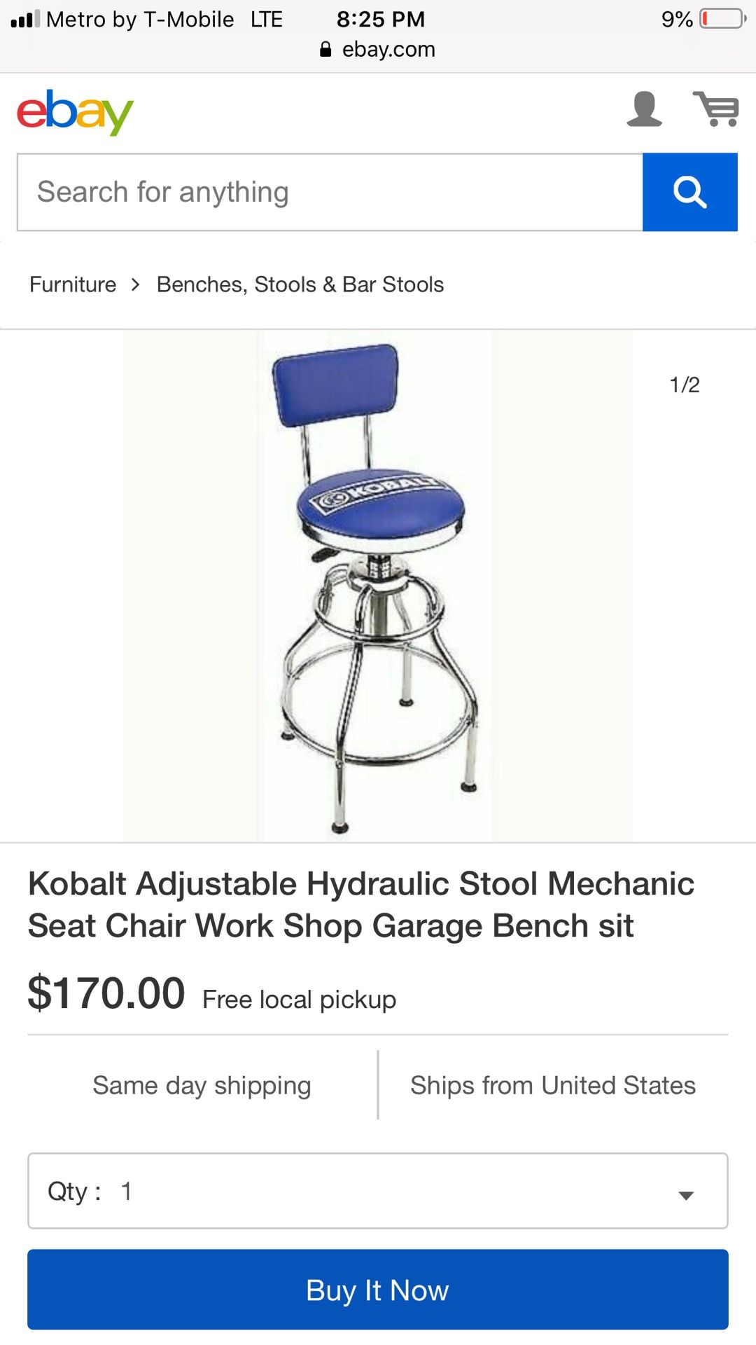 Kobalt bar stool