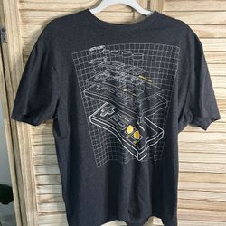 Nintendo NES Blueprint Graphic T-Shirt – Retro Gamer – Size L 