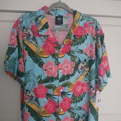 Brand New Batman Hawaiian Shirt Men's Size Medium 