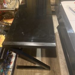 Desk Glass Top Metal  Frame
