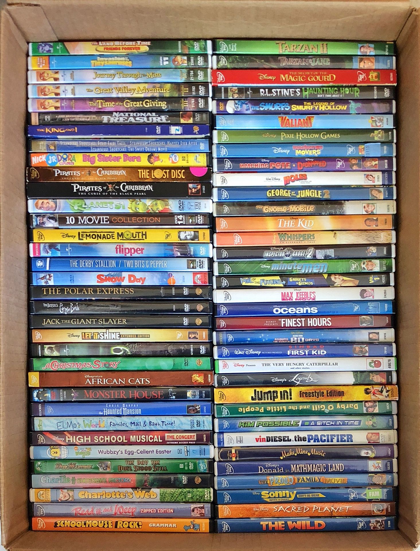 Lot of 68 Kids DVD Movies