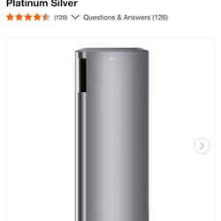 LG 20.63 in. W. 6 cu. ft. Single Door Top Freezer Refrigerator with Inverter Compressor & Pocket Handle in Platinum Silver