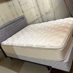 Queen Bed , Mattress And Box Spring