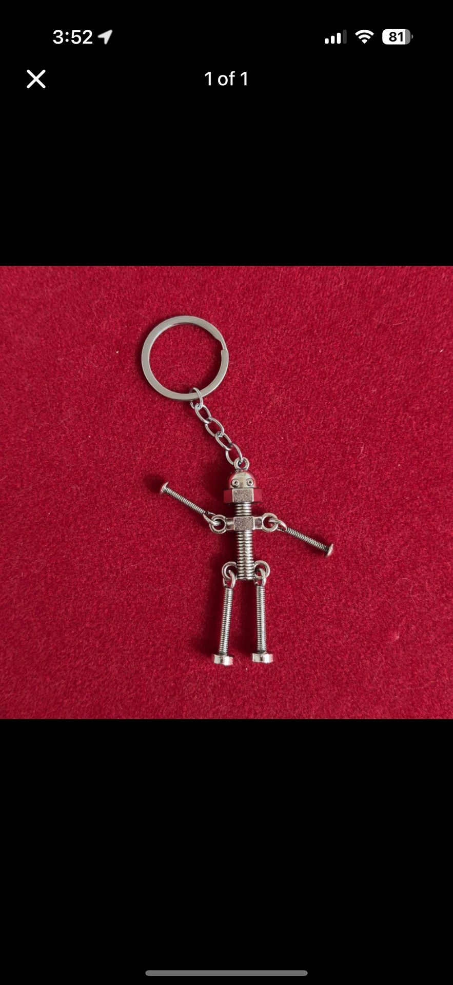 Metal Robot Keychain