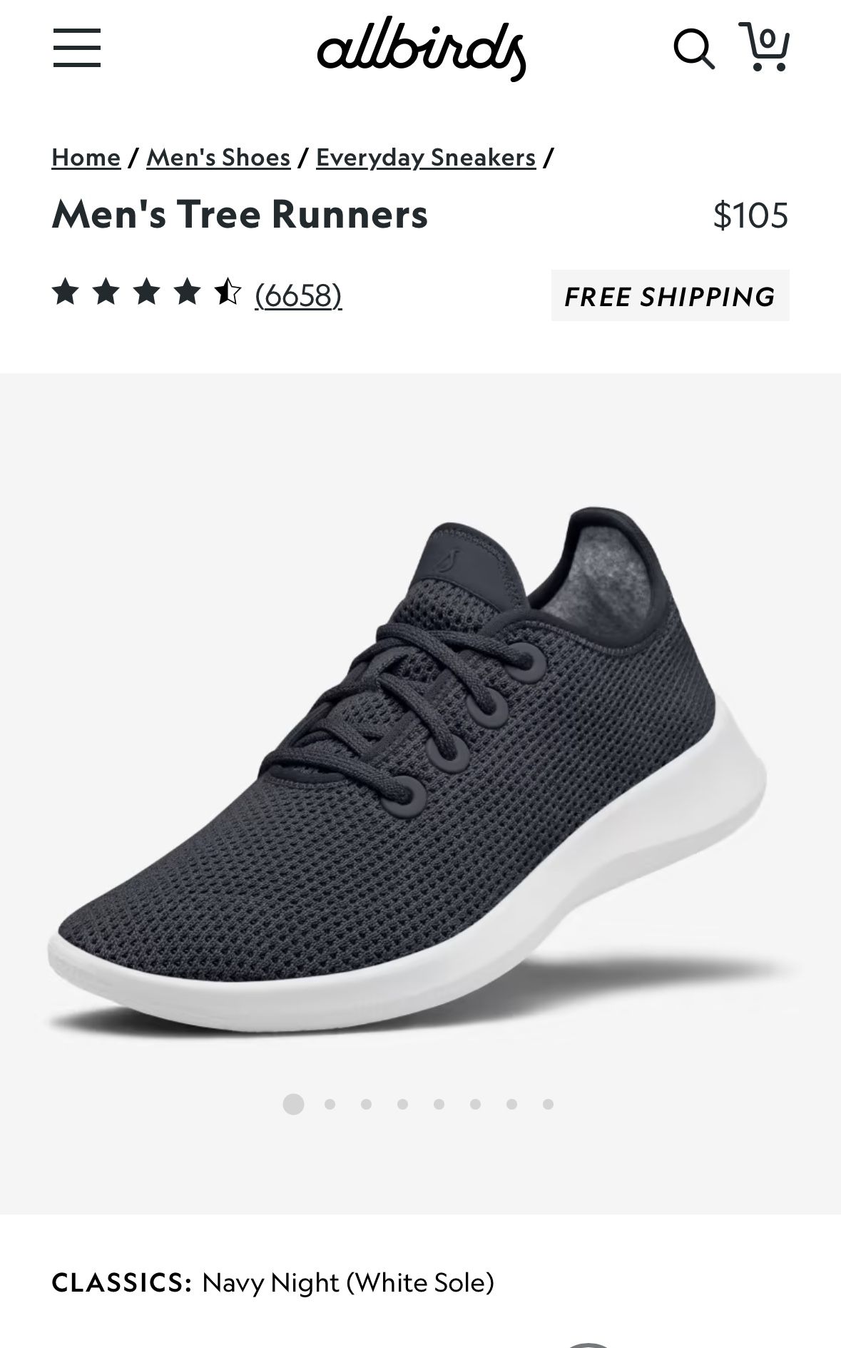 Allbirds - Tree Runner Navy Night 