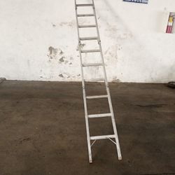 kraus 12 feet long solid aluminum ladder multi positions made by murdoch international in good condition 