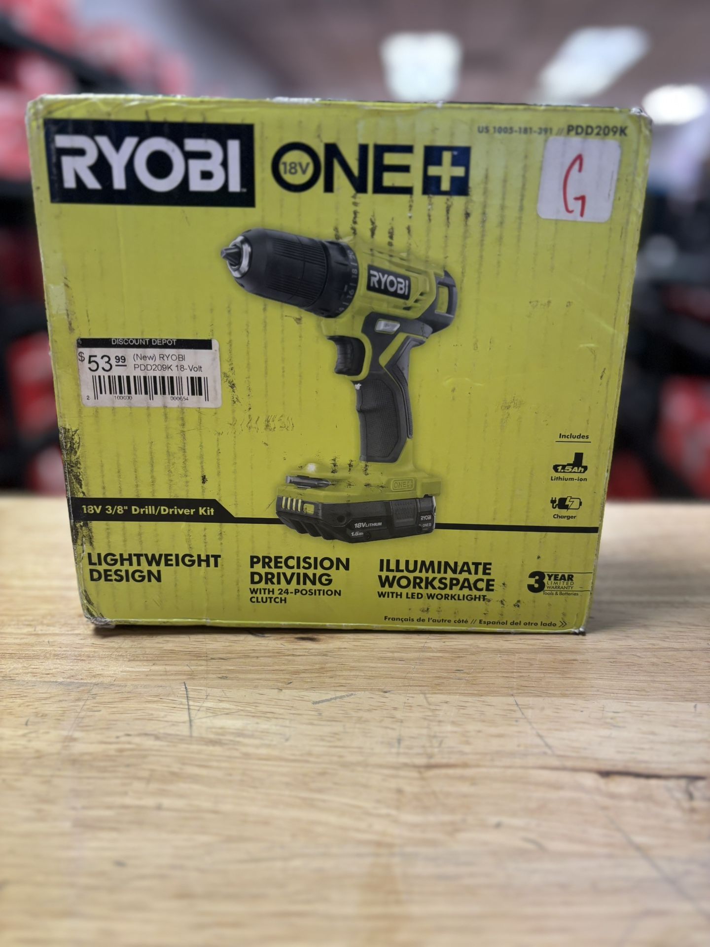 ONE+ 18V Cordless 3/8 in. Drill/Driver Kit with 1.5 Ah Battery and Charger