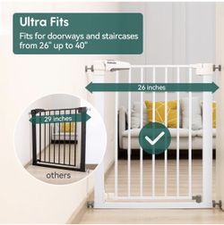 Baby Gate for Doorways and Stairs, 29''-33'' Auto Close Dog/Puppy Gate, Easy Install, Pressure Mount