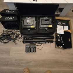 GVM 800D-RGB LED 2-Light Kit Bundle (Includes Softboxes & Wireless Battery Power)