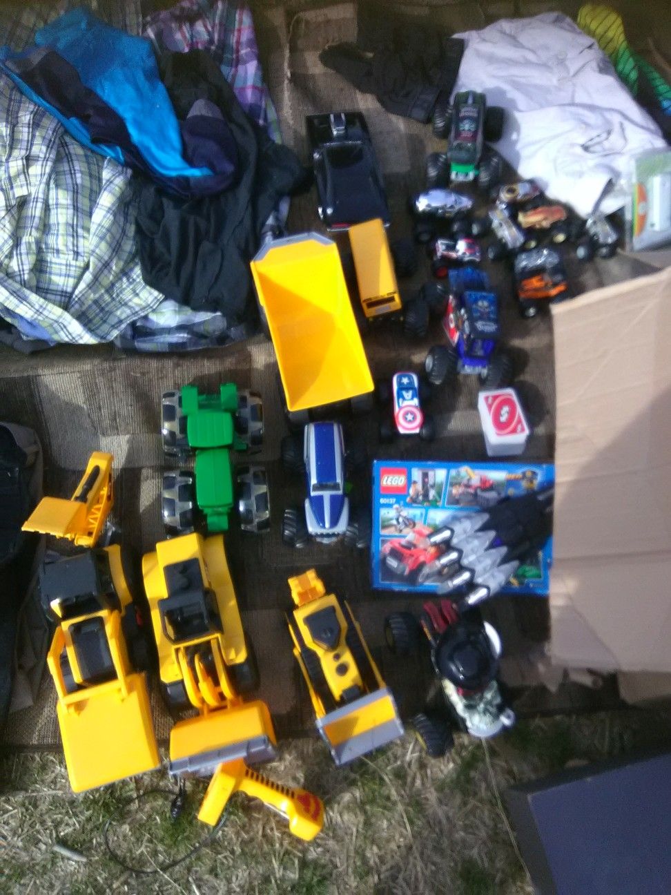 Huge lot of toys trucks cars gently used collection