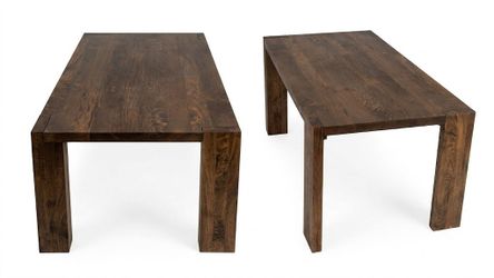 CB2 Blox 63" Rectangular Dining Table in Brown