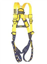 DELTA HARNESS, VEST STYLE, BACK D-RING, TONGUE BUCKLE LEG STRAPS. 2 Sets Of Shockwave 2 Aluminum Hook Lanyards.